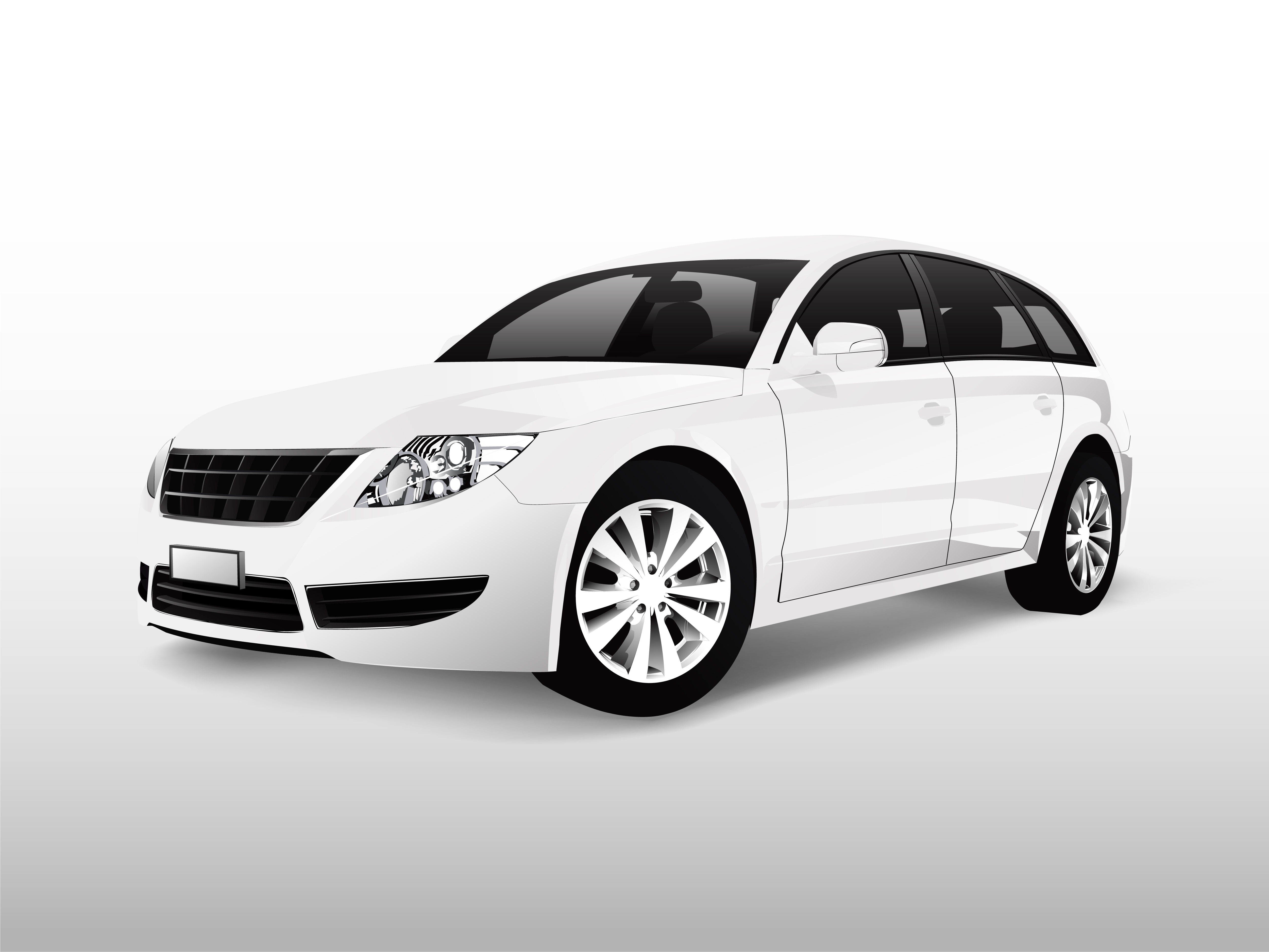 Luxury car on scenic road